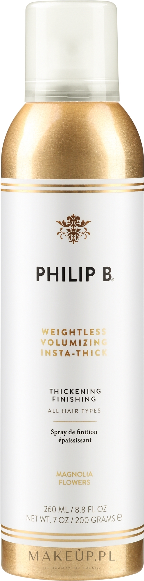 Spray zwiększający objętość włosów - Philip B Weightless Volumizing Insta Thick  — Zdjęcie 260 ml