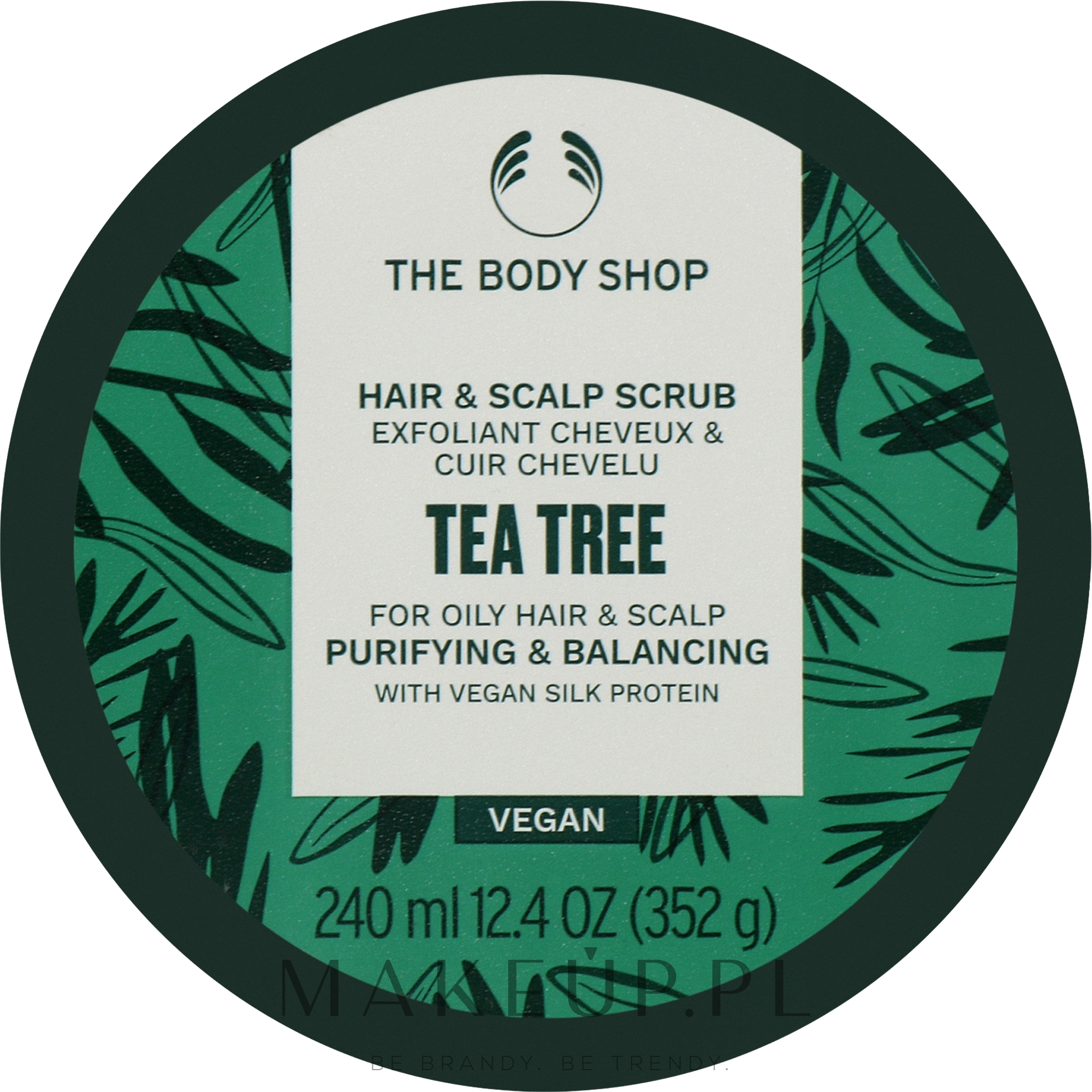 Peeling do skóry głowy i włosów - The Body Shop Tea Tree Purifying & Balancing Hair & Scalp Scrub — Zdjęcie 240 ml