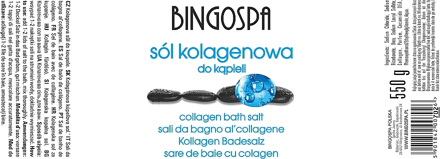 Sól kolagenowa - BingoSpa Bath Salt With Collagen — Zdjęcie N2