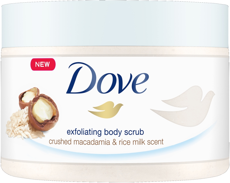 Odżywczy peeling do ciała - Dove Exfoliating Body Scrub Crushed Macadamia & Rice Milk