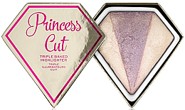 Kup Potrójny wypiekany rozświetlacz do twarzy - Makeup Revolution I Heart Revolution Diamond Princess Cut