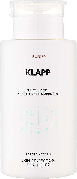 Tonik z BHA do skóry tłustej i mieszanej - Klapp Multi Level Performance Purify Skin Perfection BHA Toner — Zdjęcie N1