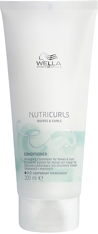 Odżywka do włosów kręconych ułatwiająca rozczesywanie - Wella Professionals Nutricurls Lightweight Detangling Conditioner