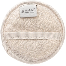 Gąbka do mycia z luffy i bawełny, 10 cm - Hydrea London Organic Egyptian Loofah Facial Pad — Zdjęcie N2