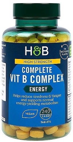 Suplement diety zawierający kompleks witamin z grupy B - Holland & Barrett High Strength Complete Vit B Complex — Zdjęcie N4