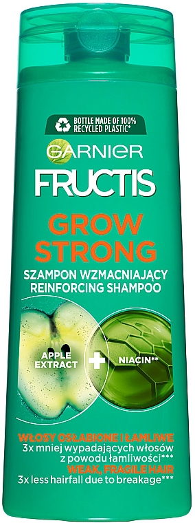 Szampon wzmacniający do włosów osłabionych i łamliwych - Garnier Fructis Grow Strong — Zdjęcie N1