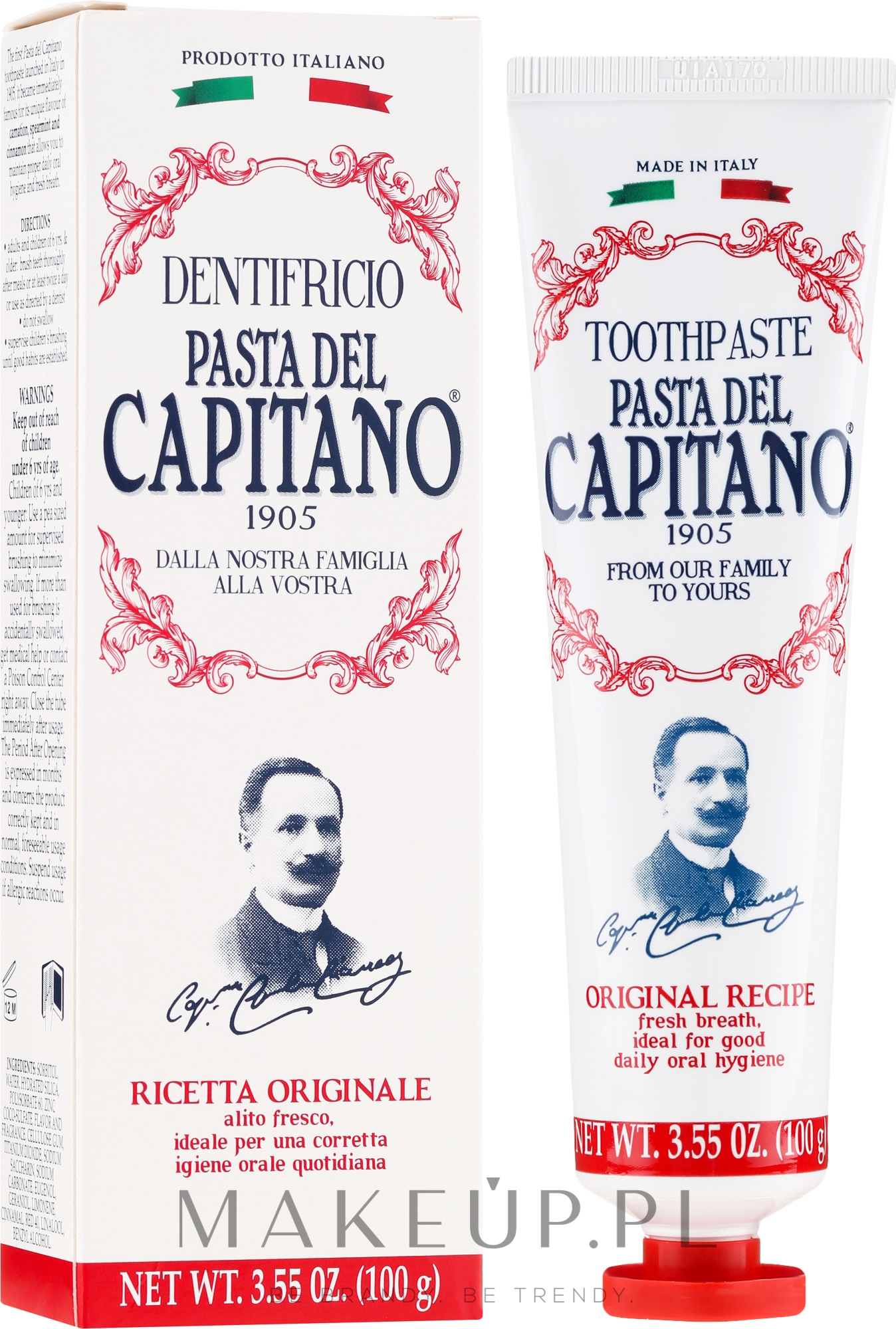 Ochronna pasta do zębów Original - Pasta Del Capitano Original Recipe Toothpaste — Zdjęcie 75 ml