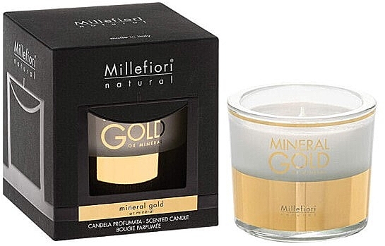 Świeca zapachowa Mineral Gold - Millefiori Milano Natural Mineral Gold Scented Candle  — Zdjęcie N1