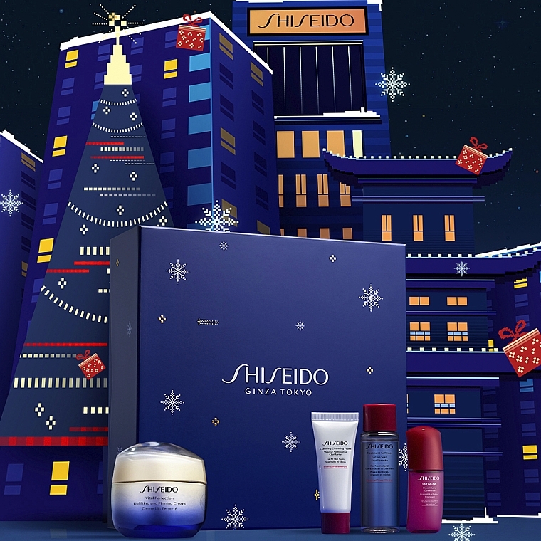 Zestaw - Shiseido Vital Perfection Holiday Kit (f/cr/50ml + clean/foam/15ml + f/lot/30ml + f/conc/10ml) — Zdjęcie N3