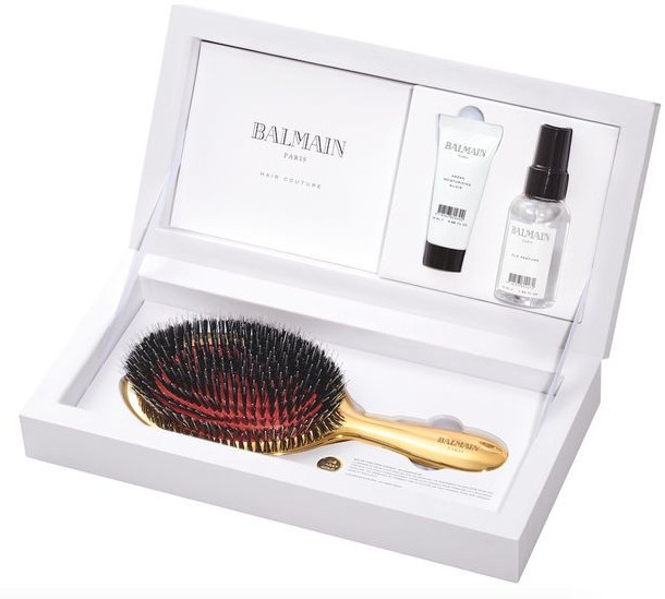 Zestaw do włosów - Balmain Paris Hair Couture Luxurious Golden Spa (h/parfume 50 ml + h/elixir 20 ml + h/brush) — Zdjęcie N1