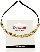 Opaska do włosów z ozdobnym złotym łańcuszkiem - Donegal FA-5838 — Zdjęcie N1
