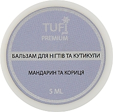 Balsam do paznokci i skórek Mandarynka i cynamon - Tufi Profi Premium — Zdjęcie N1