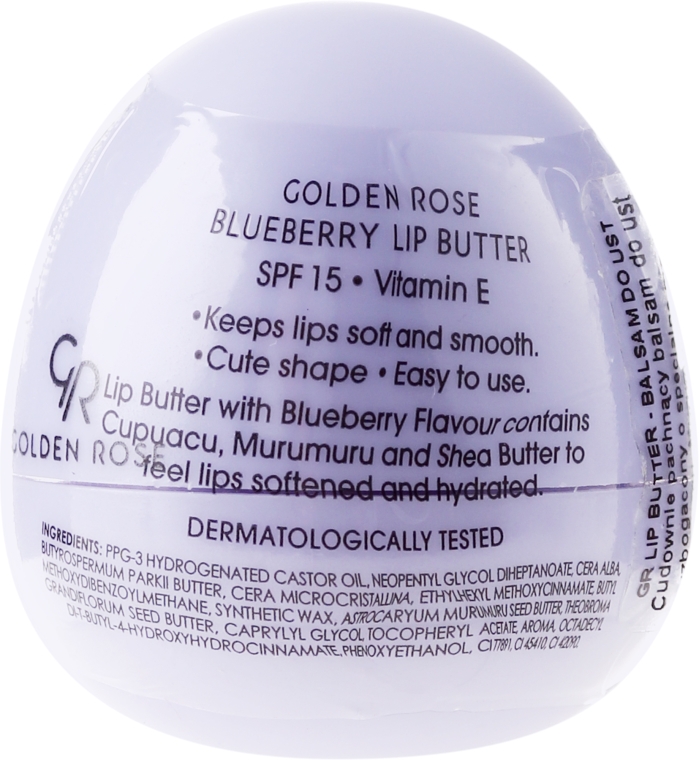 Borówkowy balsam do ust - Golden Rose Lip Butter Blueberry SPF 15