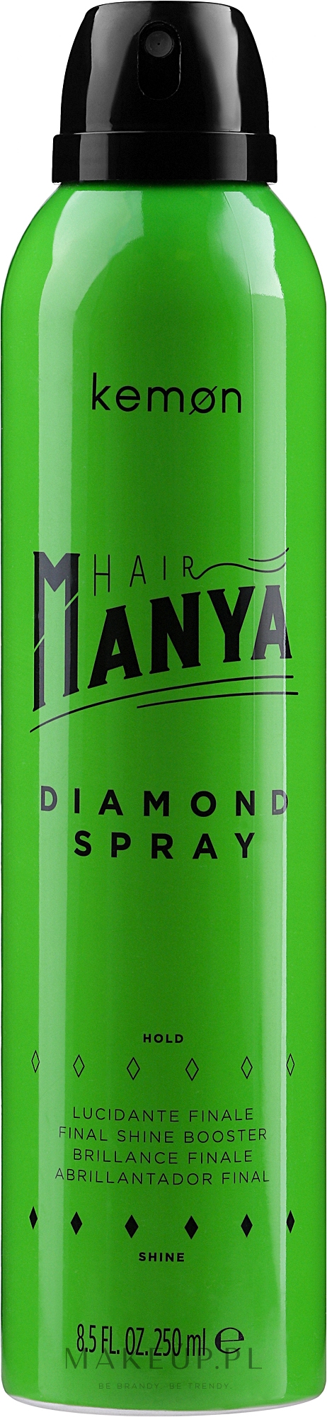 Nabłyszczający spray do włosów - Kemon Hair Manya Diamond Spray — Zdjęcie 250 ml