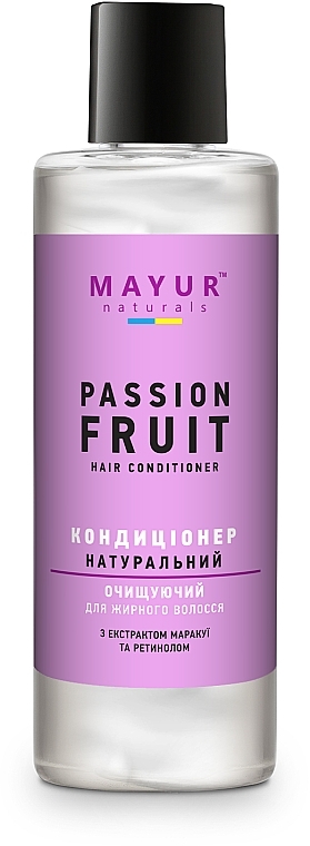 Oczyszczająca naturalna odżywka do włosów przetłuszczających się Marakuja - Mayur