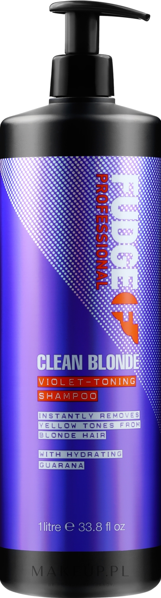 Fioletowy szampon nawilżający eliminujący żółte tony włosów blond - Fudge Clean Blond Violet Toning Shampoo — Zdjęcie 1000 ml