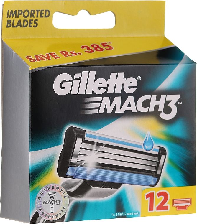 Wymienne wkłady do maszynki, 12 szt. - Gillette Mach3 XXL — Zdjęcie N2