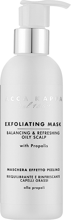 Maska do włosów - Acca Kappa Balancing & Refreshing Oily Scalp Exfoliating Mask — Zdjęcie N1