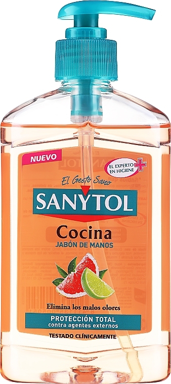 Mydło w płynie Różowy grejpfrut i cytryna - Sanytol  — Zdjęcie N1