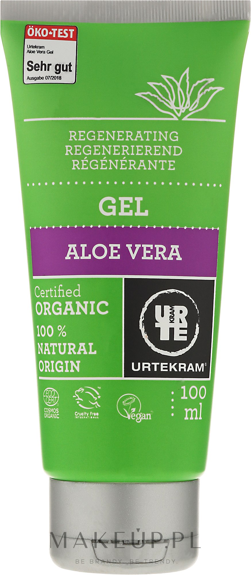 BIO regenerujący żel do twarzy Aloes - Urtekram Aloe Vera Gel — Zdjęcie 100 ml