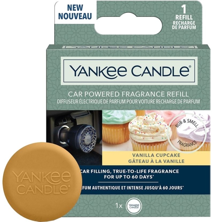 Zapach do samochodu - Yankee Candle Car Powered Fragrance Refill Vanilla Cupcake (wymienny wkład) — Zdjęcie N1