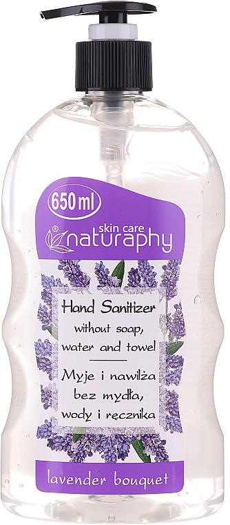 Żel do dezynfekcji rąk Lawenda - Naturaphy Alcohol Hand Sanitizer With Lavender Fragrance — Zdjęcie N1