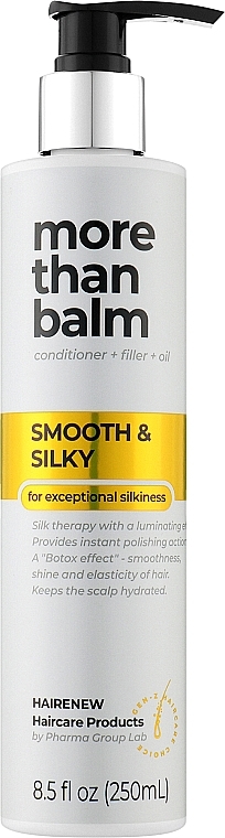 PRZECENA! Laminujący balsam do włosów z jedwabiem - Hairenew Smooth & Silky Balm Hair * — Zdjęcie N2