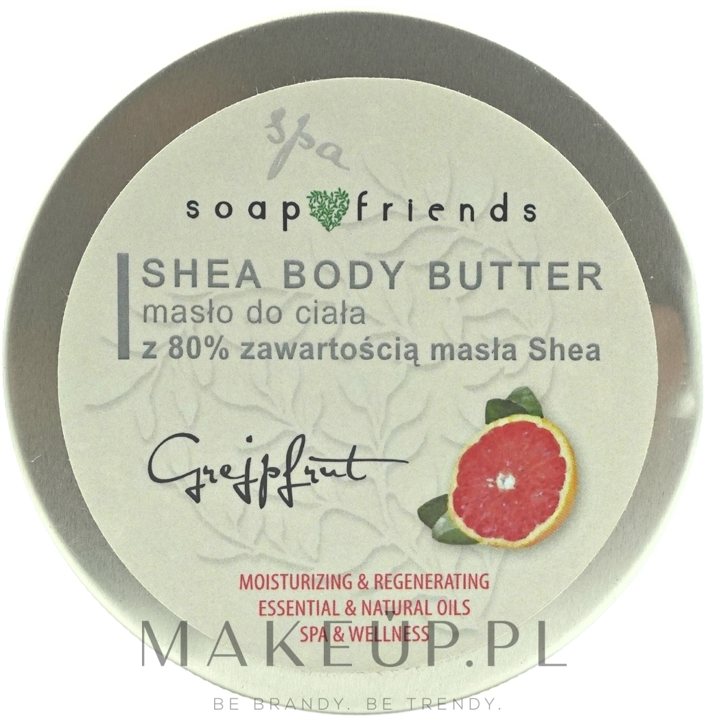 Masło do ciała z 80% zawartością masła shea Grejpfrut - Soap&Friends Grapefruit Shea Body Butter — Zdjęcie 50 ml