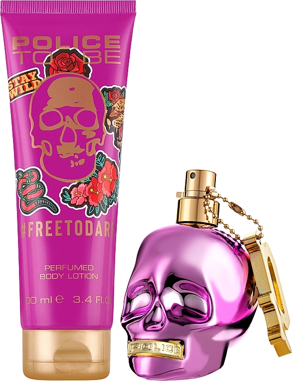 Police To Be #Freetodare - Zestaw (edp/40ml + lotion/100ml) — Zdjęcie N2