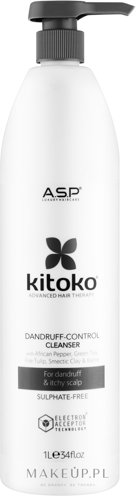 Aktywny szampon przeciwłupieżowy do włosów - Affinage Salon Professional Kitoko Dandruff Control Shampoo — Zdjęcie 1000 ml