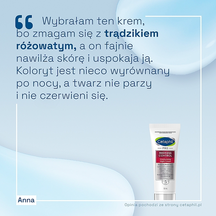 Nawilżający krem do twarzy na noc - Cetaphil Pro Redness Control Moisturizer Night Cream 5 Signs Skin Sensitivity — Zdjęcie N5