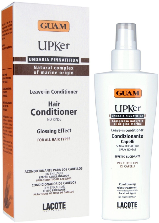 Nabłyszczająca odżywka do włosów bez spłukiwania - Guam UPKer Hair Conditioner Glossing Effect
