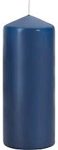 Świeca cylindryczna 60x150 mm, niebieska - Bispol — Zdjęcie N1