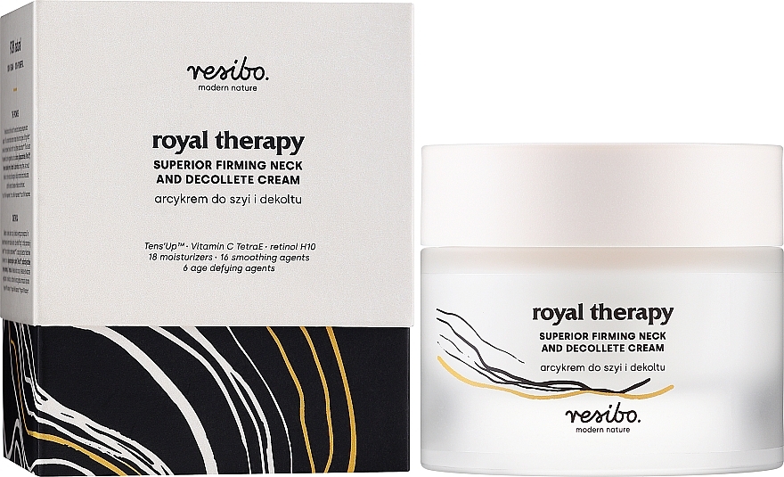 Krem do pielęgnacji szyi i dekoltu - Resibo Royal Therapy Superior Firming And Decollete Cream — Zdjęcie N2