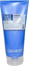 Krem do golenia - Giovanni Shave Cream Fragrance Free & Aloe for Sensitive Skin — Zdjęcie N1