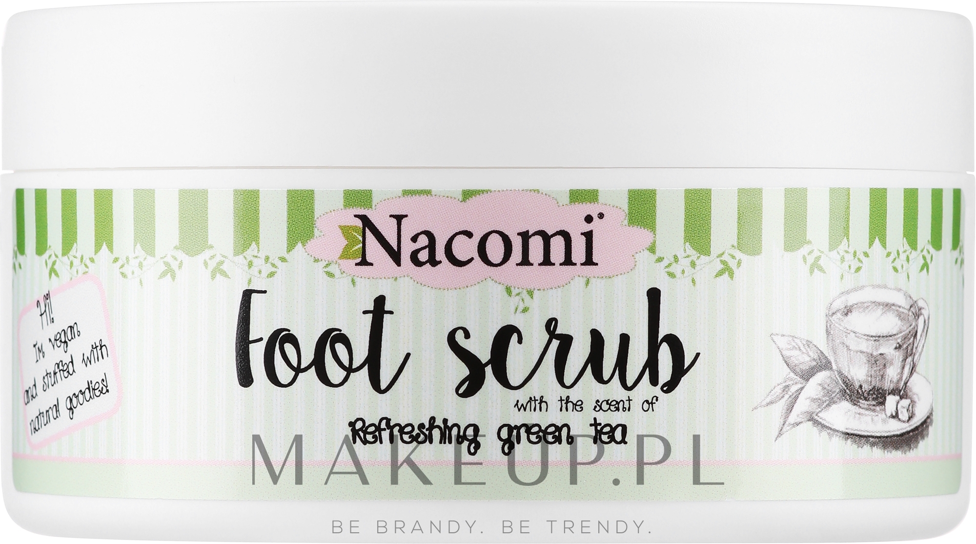 Naturalny peeling cukrowy do stóp Zielona herbata - Nacomi Sugar Foot Scrub — Zdjęcie 125 g
