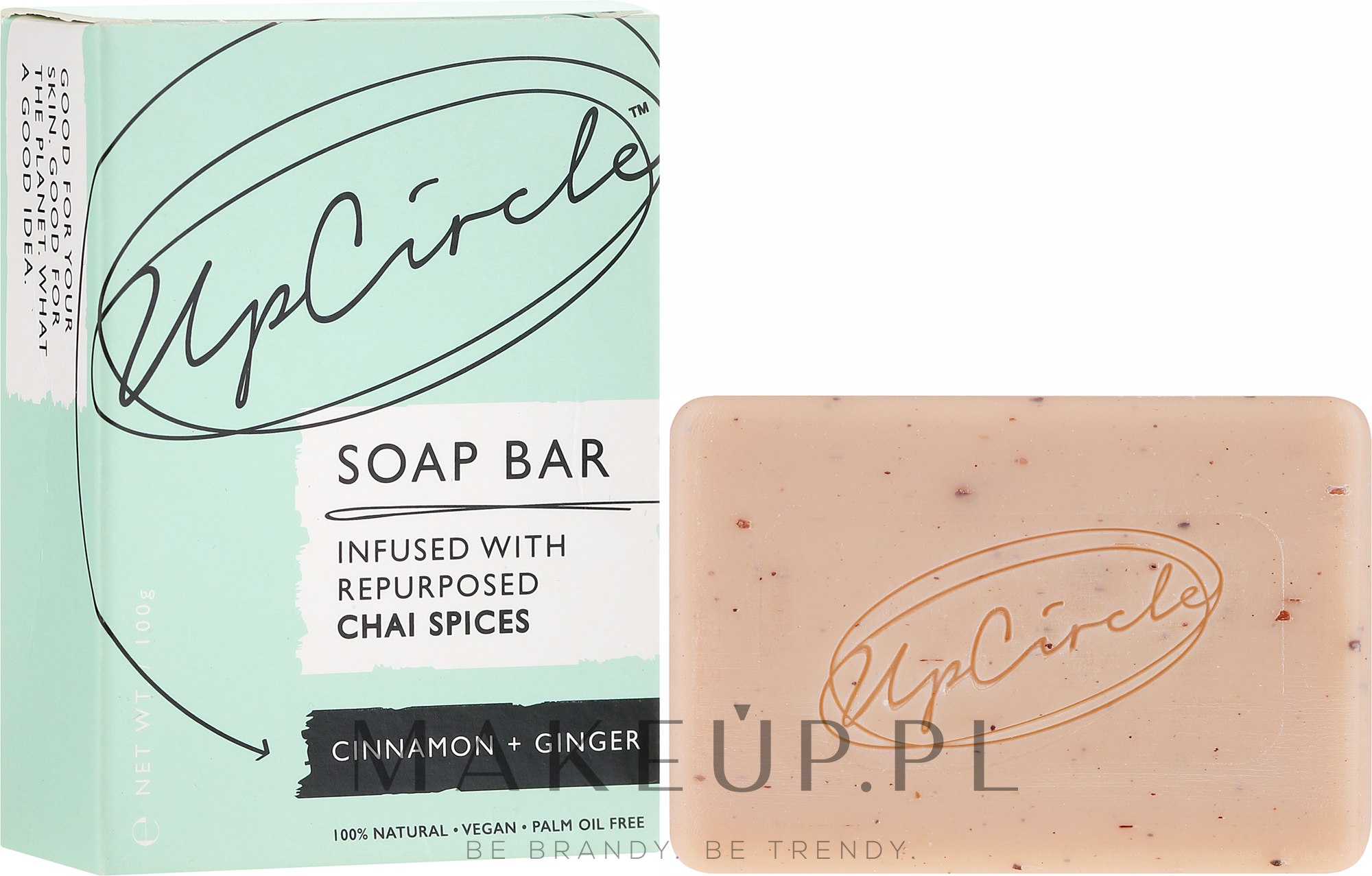 Mydło w kostce z przyprawami chai Cynamon i imbir - UpCircle Cinnamon + Ginger Chai Soap Bar — Zdjęcie 100 g