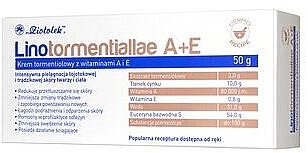 Krem tormentiol z witaminami A i E - Ziololek Linotormentiallae A+E Cream — Zdjęcie N1