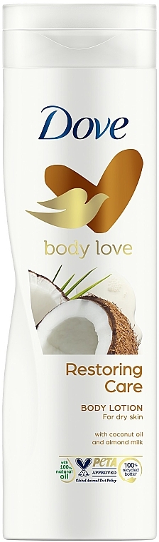 Nawilżający balsam do ciała Olej kokosowy i mleko migdałowe - Dove Nourishing Secrets Restoring Ritual Body Lotion