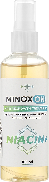 Lotion przyspieszający porost włosów - Minoxon Hair Regrowth Treatment Niacin + — Zdjęcie N3