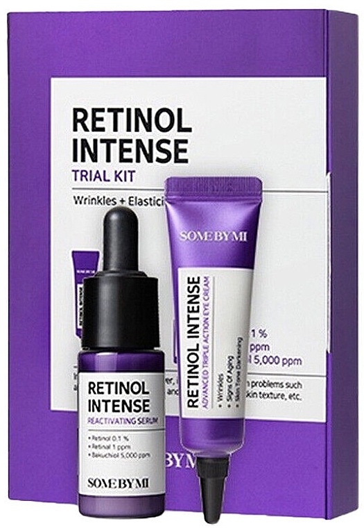 Miniaturowy zestaw z retinolem (serum 10 ml + eye/cr 10 ml) - Some By Mi Retinol Intense Trial Kit  — Zdjęcie N1