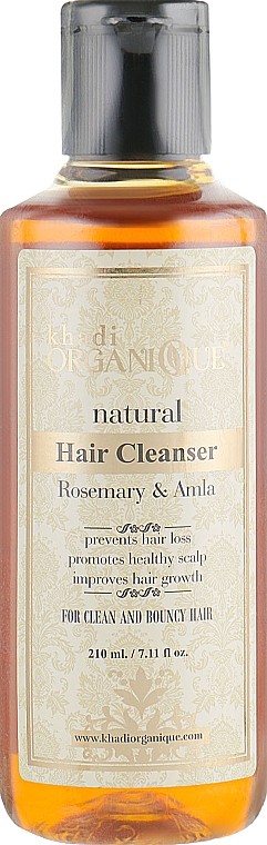 Naturalny ajurwedyjski indyjski szampon ziołowy Rozmaryn & Amla - Khadi Organique Hair Cleanser Rosemary & Amla — Zdjęcie N1