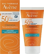 Krem przeciwsłoneczny do skóry problematycznej - Avene Solaires Cleanance Sun Care SPF 50+ — Zdjęcie N2