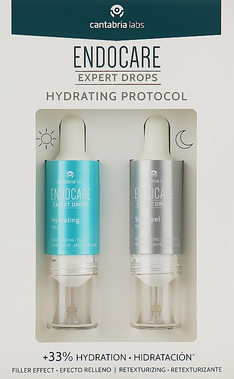 Zestaw - Cantabria Labs Endocare Expert Drops Hydrating Protocol (ser/2*10ml) — Zdjęcie N1