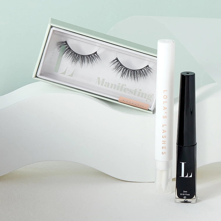 Zestaw - Lola's Lashes Manifesting Hybrid Magnetic Eyelash Kit (eyeliner/3ml + remover/2.5ml + eyelashes/2pcs) — Zdjęcie N3