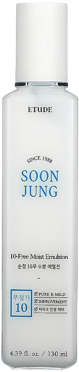 Nawilżająca emulsja do twarzy - Etude Soon Jung 10-Free Moist Emulsion