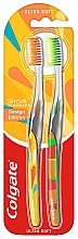 Kup Ultra miękkie szczoteczki do zębów, pomarańczowa + jasnozielona - Colgate Slim Soft Ultra Soft Design Edition