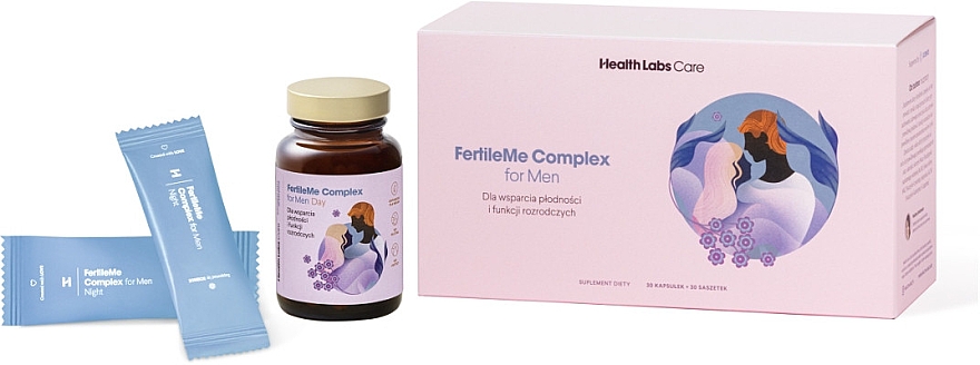 Zestaw - Health Labs Care FertileMe Complex For Men (30/capsules + 30/sache) — Zdjęcie N1