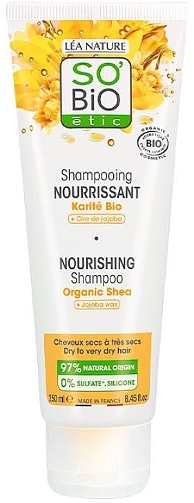 Odżywczy szampon do włosów - So'Bio Etic Nourishing Shampoo Organic Shea 97% Natural Origin — Zdjęcie N1