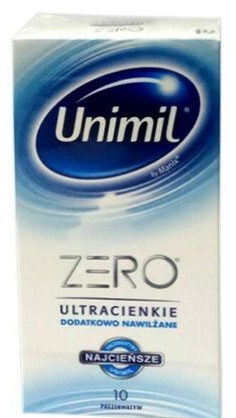 Prezerwatywy, 10 szt. - Unimil Zero — Zdjęcie N1